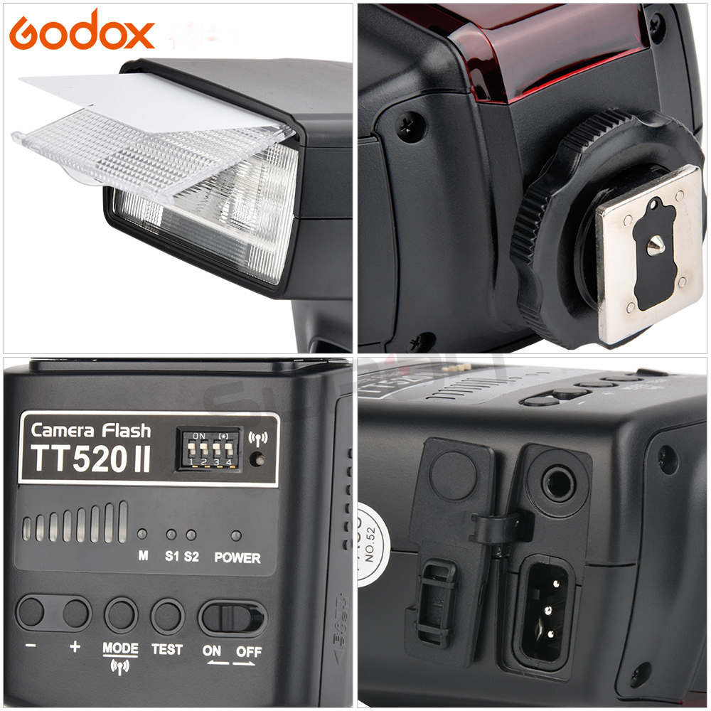 TT520II Godox Flash Light With Build-in 433MHz Wireless Signal For Canon Nikon DSLR Cameras