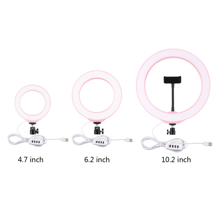 USB 3 Modes Dimmable LED Ring Vlogging Photography Video Lights Fill Light