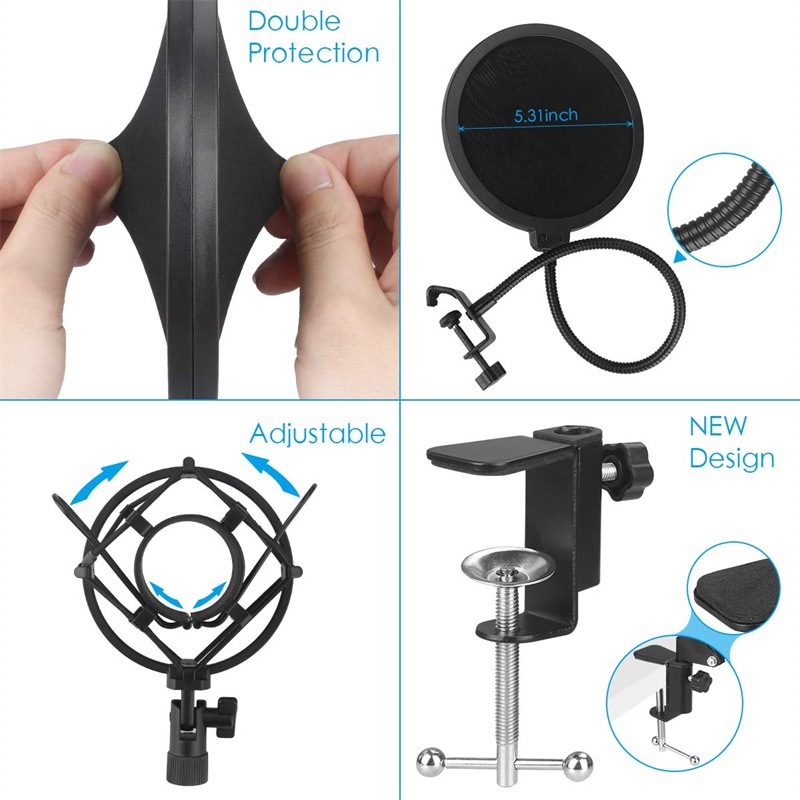 Professional Computer Microphone 192KHZ/24BIT live Stream Broadcasting Recording USB Microphone