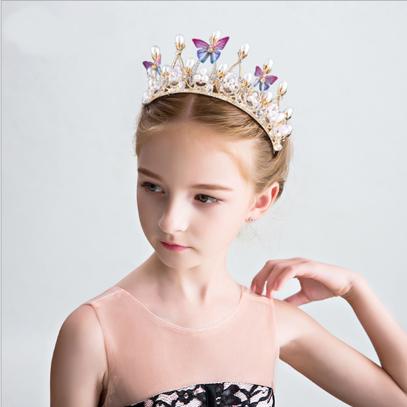 Children S Crown Princess Crown Hair Girl Birthday Diamond Crystal