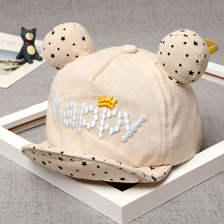 HX Baby hat 3-6-12 months spring and autumn baby boys cap visor baseball cap