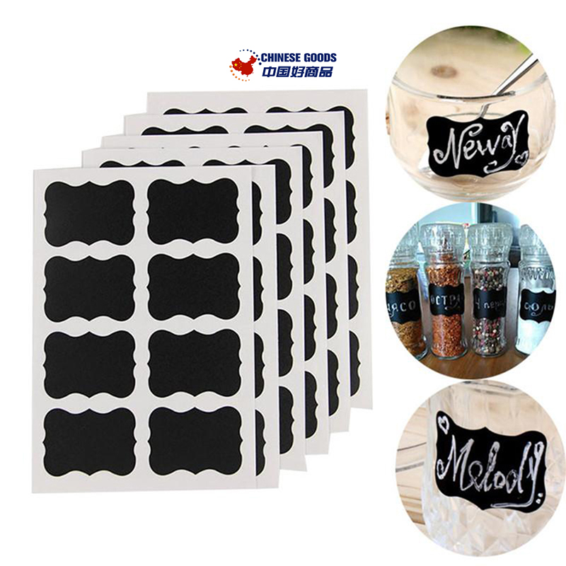 108Pcs/Set Waterproof Chalkboard Kitchen Spice Label Stickers,Jam Jar Bottle Tags, Labels Stickers