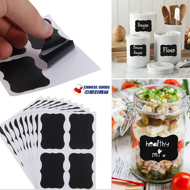 108Pcs/Set Waterproof Chalkboard Kitchen Spice Label Stickers,Jam Jar Bottle Tags, Labels Stickers