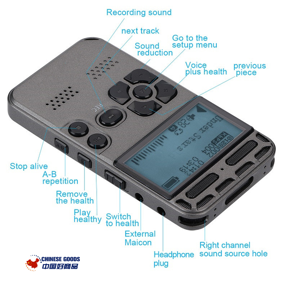 8G Professional LCD Display Digital Voice Recorder,Rechargeable,dictaphone,Recording pen,MP3 Player