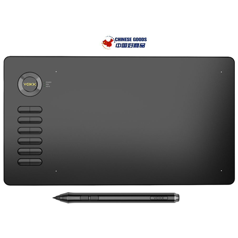 VEIKK A15 10x6 inch Digital Graphics Drawing Tablet,hand-painted tablet,with 8192 Levels Passive Pen