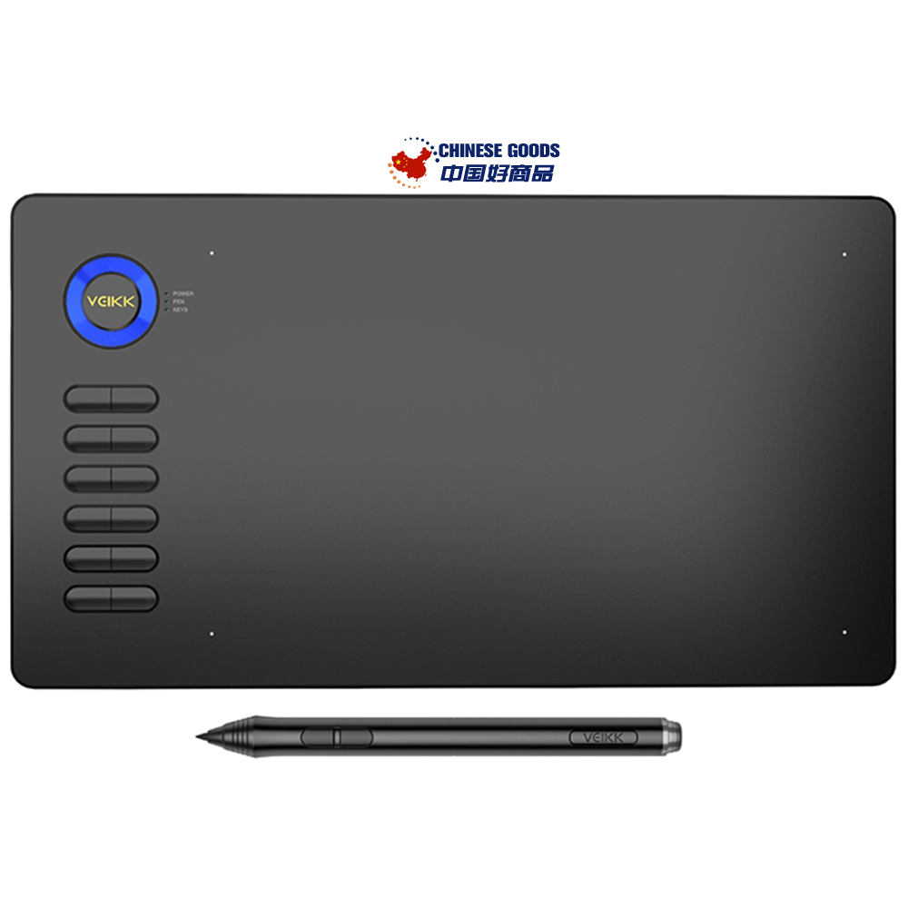 VEIKK A15 10x6 inch Digital Graphics Drawing Tablet,hand-painted tablet,with 8192 Levels Passive Pen