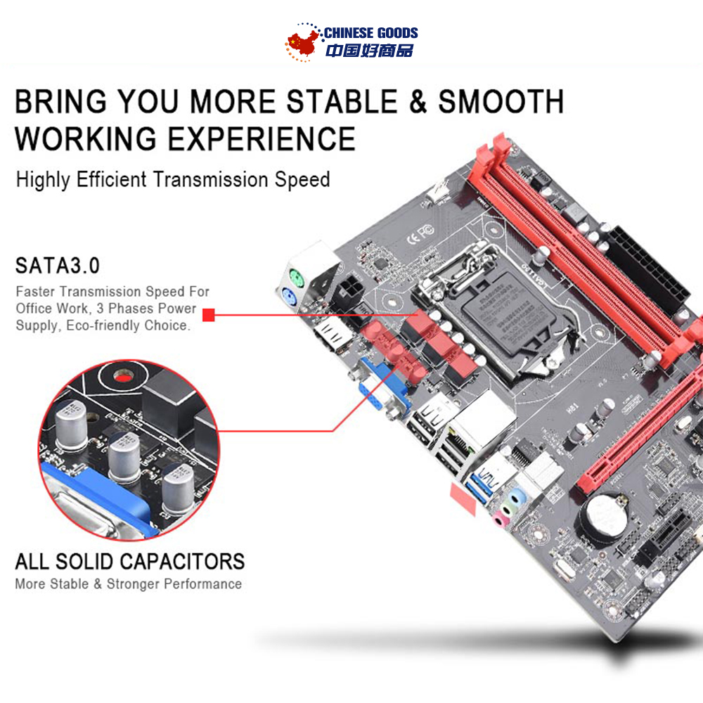 H81 Motherboard,Mainboard for inter LGA 1155 i3 i5 i7 4130 4460 CPU;Dual channel 32G DDR3;SATA 3.0
