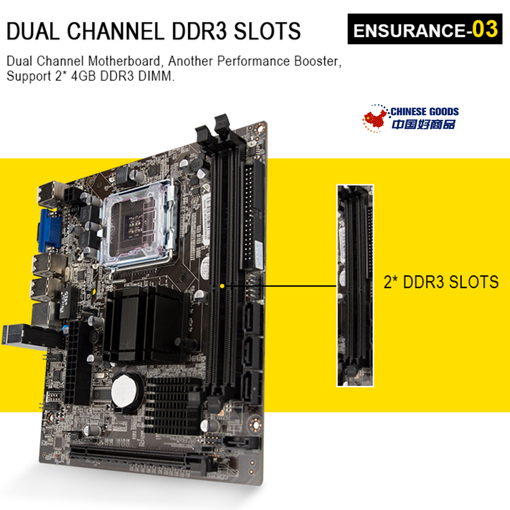 G41 chipset motherboard,mainboard for intel LGA 771 775 socket,2*DDR3 up to 8GB,integrated Intel GPU