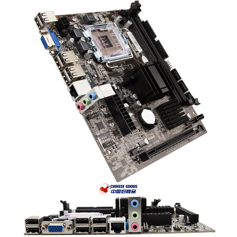 G41 chipset motherboard,mainboard for intel LGA 771 775 socket,2*DDR3 up to 8GB,integrated Intel GPU