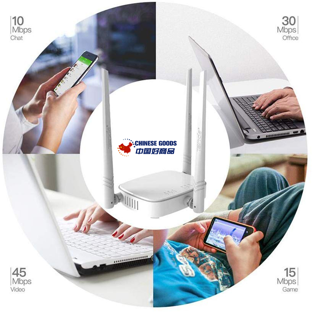 Tenda N318 300Mbps Wireless WiFi Router,WiFi Repeater,1*WAN+3*LAN Ports,Routers