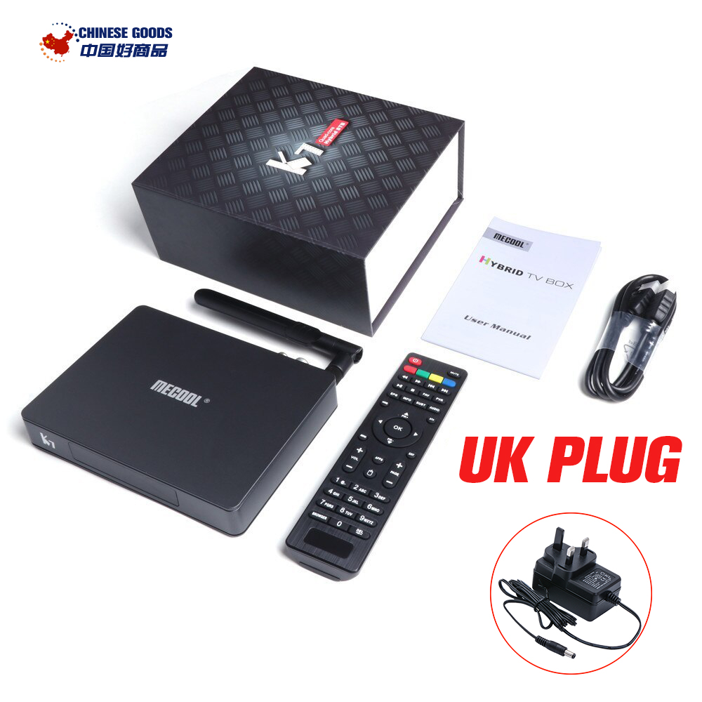 MECOOL K7 Android 9.0 DVB-T2/S2/C Tuners TV Box,TV Receiver,Quad Core,4G RAM/64G ROM,Dual Wifi,BT4.1