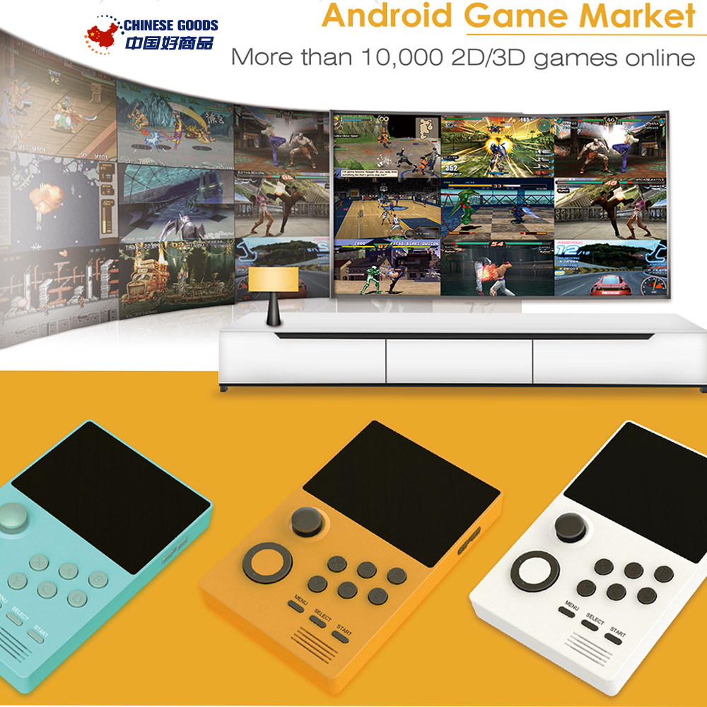 X16 Android handheld game Console,game station,3.5 Inch IPS Screen Dual-core Game Player,2335 games