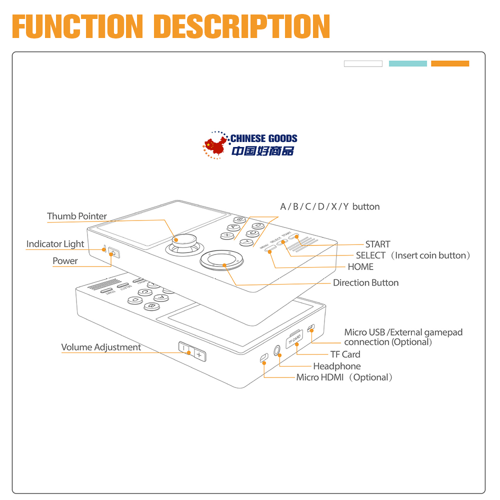 X16 Android handheld game Console,game station,3.5 Inch IPS Screen Dual-core Game Player,2335 games