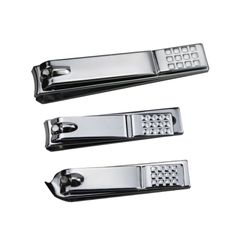 A Set of 3 Pcs Three Piece Nail Clipper Set  Boutique Manicure Tools Nail Clippers  Stainless Steel Black Nail Clippers  Silver Nail Scissors Silver A Set of 3 Pcs