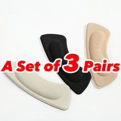 A Set of 3 Pcs Heel Cushions Thickened Follow-up Stickers Inserts Anti-drop Heel Stickers Shoe Care & Accessories Anti-wear Foot Sticker Sheel Stickers  Half Size Insole 3 colors A Set of 3 Pcs