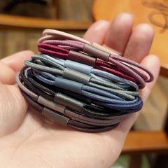 A Set of 20 Pcs High Elasticity Three In One Hair Loop   Beautiful Cute Hair Tie   Colorful Rubber Band Headband   Simple Practical Headwear Set Dark color combination A Set of 20 Pcs