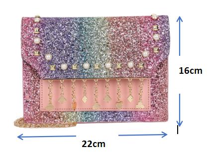 TATA New Fashion Women Shoulder Bag Chain Strap Handbags Clutch Bag Ladies Messenger Bags black one size 2