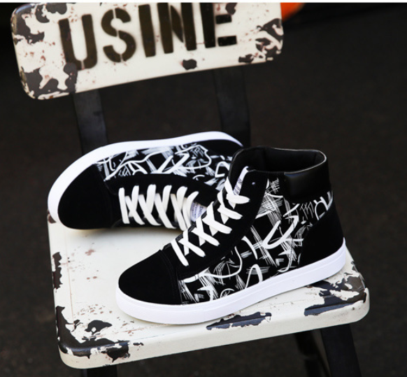 TATA Fashion Men Shoes New Men Casual Shoes High Top Sneakers Men Vulcanized Shoes Platform Sneakers