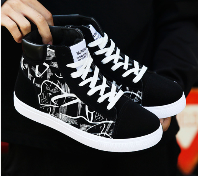 TATA Fashion Men Shoes New Men Casual Shoes High Top Sneakers Men Vulcanized Shoes Platform Sneakers
