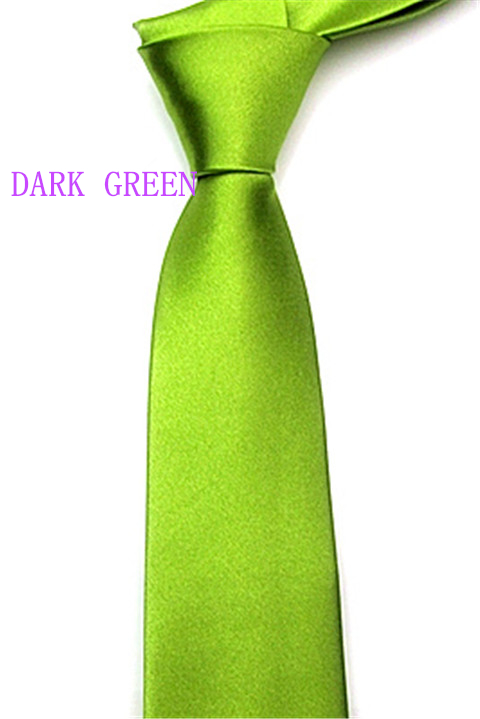 Men's Slim Narrow Grass Green Neckties For Adult Solid 5cm Arrow Little Neck Ties