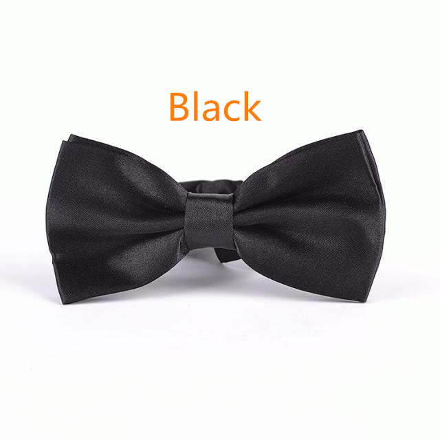 Men's Solid Butterfly Bow Ties For Audlt Women's Double Deck Smooth Bowtie For Entertainment Wedding