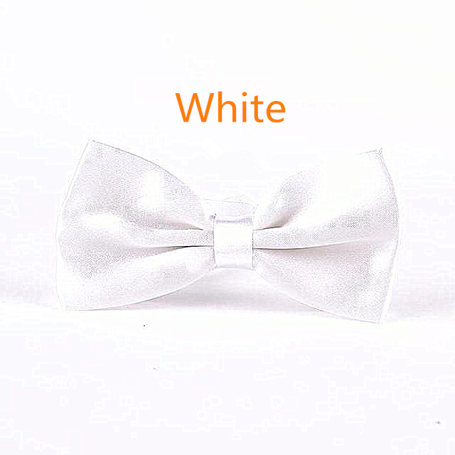 Men's Solid Butterfly Bow Ties For Audlt Women's Double Deck Smooth Bowtie For Entertainment Wedding
