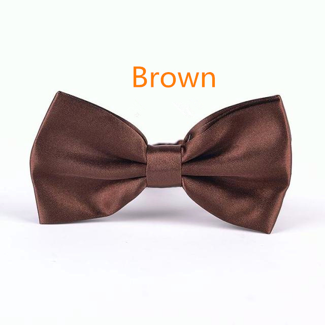 Men's Solid Butterfly Bow Ties For Audlt Women's Double Deck Smooth Bowtie For Entertainment Wedding