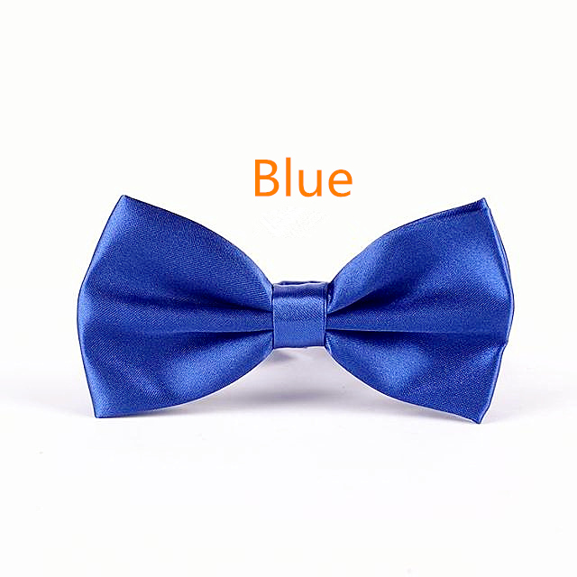 Men's Solid Butterfly Bow Ties For Audlt Women's Double Deck Smooth Bowtie For Entertainment Wedding