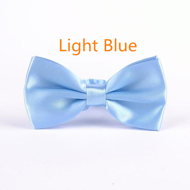 Men's Solid Butterfly Bow Ties For Audlt Women's Double Deck Smooth Bowtie For Entertainment Wedding