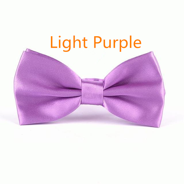Men's Solid Butterfly Bow Ties For Audlt Women's Double Deck Smooth Bowtie For Entertainment Wedding