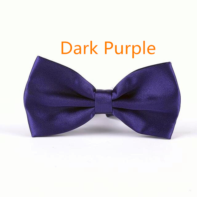 Men's Solid Butterfly Bow Ties For Audlt Women's Double Deck Smooth Bowtie For Entertainment Wedding