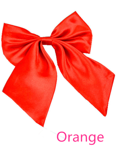 Women's Solid Butterfly Bow Ties For Office Adjustable Length Girls Collar Isignina