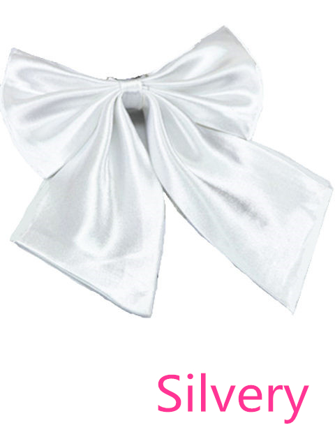 Women's Solid Butterfly Bow Ties For Office Adjustable Length Girls Collar Isignina