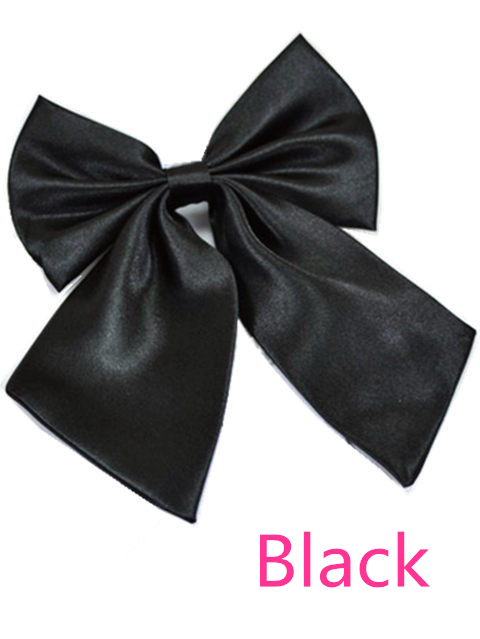 Women's Solid Butterfly Bow Ties For Office Adjustable Length Girls Collar Isignina
