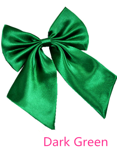 Women's Solid Butterfly Bow Ties For Office Adjustable Length Girls Collar Isignina