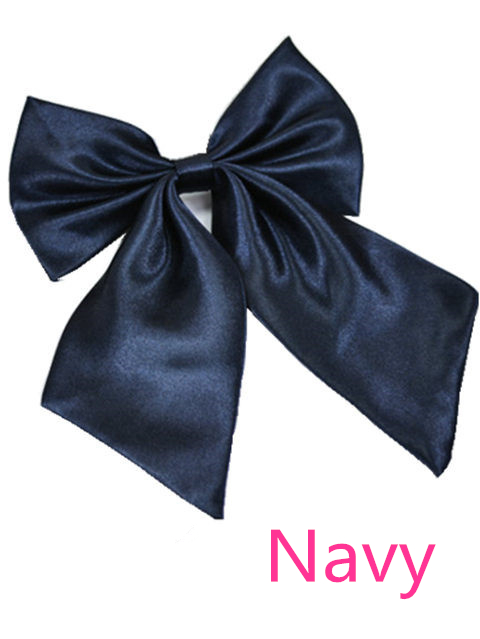 Women's Solid Butterfly Bow Ties For Office Adjustable Length Girls Collar Isignina