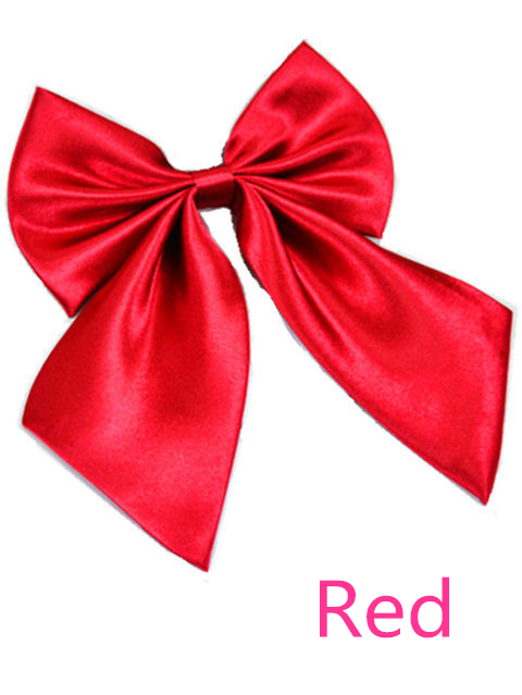 Women's Solid Butterfly Bow Ties For Office Adjustable Length Girls Collar Isignina