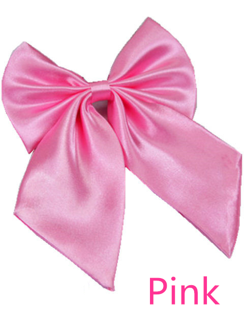 Women's Solid Butterfly Bow Ties For Office Adjustable Length Girls Collar Isignina