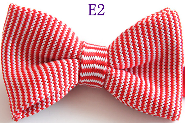 Men's Slim Knitting Bowties Narrow Skinny Striped Dot Lattice Pattern Kintted Bow Ties For Adult