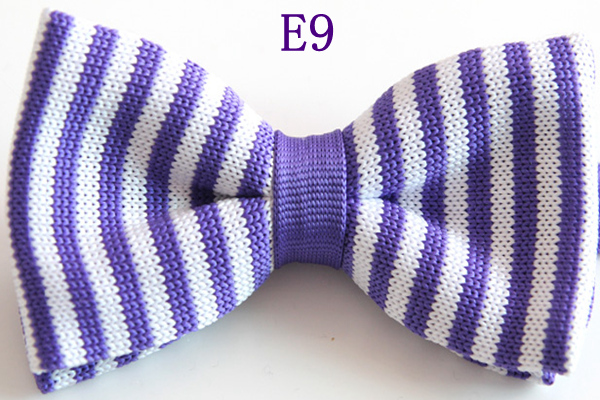 Men's Slim Knitting Bowties Narrow Skinny Striped Dot Lattice Pattern Kintted Bow Ties For Adult