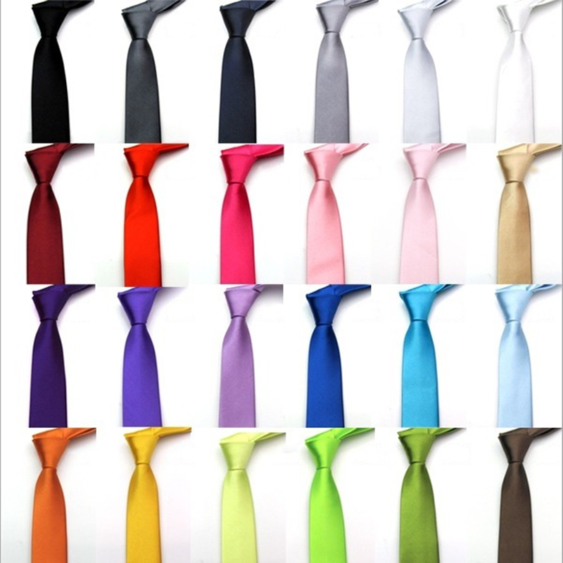 Fashion Men&apos;s Slim Solid Colour 8cm Neckties For Adult Business Office Lady Ties Hand Make One Piece