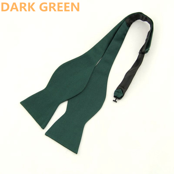 Fashion Men's Plain Gourd Neckwear Self Bow Ties Hand DIY Butterfly Cravat Solid Bowtie For Adult