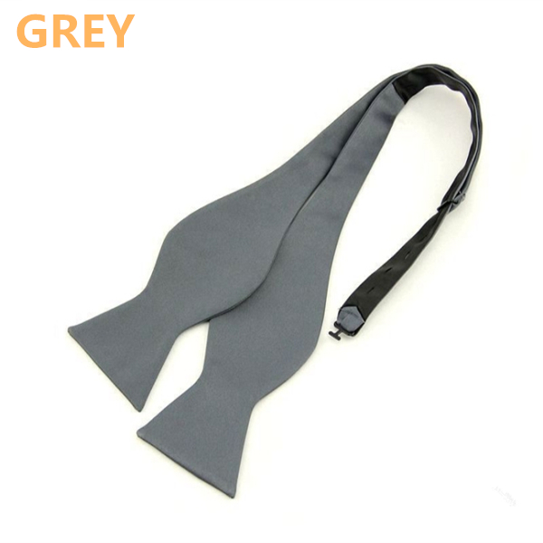 Fashion Men's Plain Gourd Neckwear Self Bow Ties Hand DIY Butterfly Cravat Solid Bowtie For Adult
