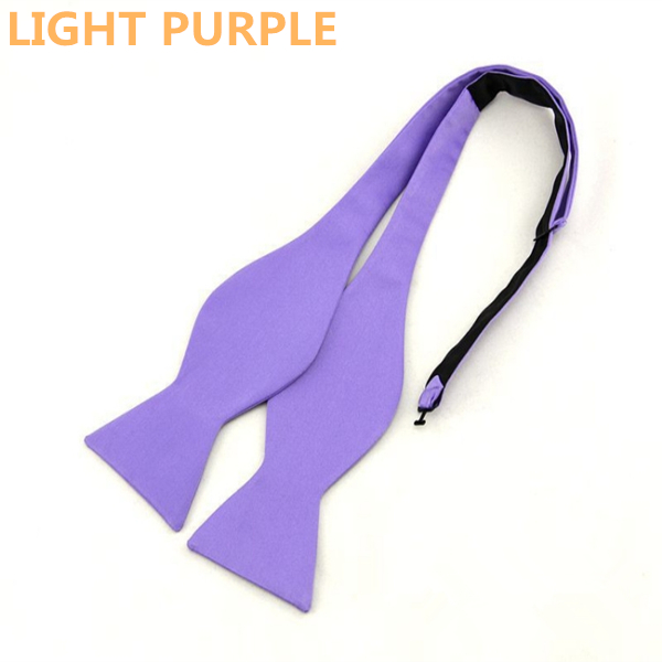 Fashion Men's Plain Gourd Neckwear Self Bow Ties Hand DIY Butterfly Cravat Solid Bowtie For Adult