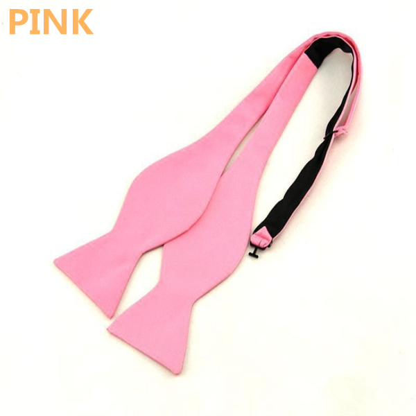 Fashion Men's Plain Gourd Neckwear Self Bow Ties Hand DIY Butterfly Cravat Solid Bowtie For Adult