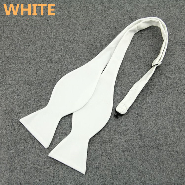 Fashion Men's Plain Gourd Neckwear Self Bow Ties Hand DIY Butterfly Cravat Solid Bowtie For Adult