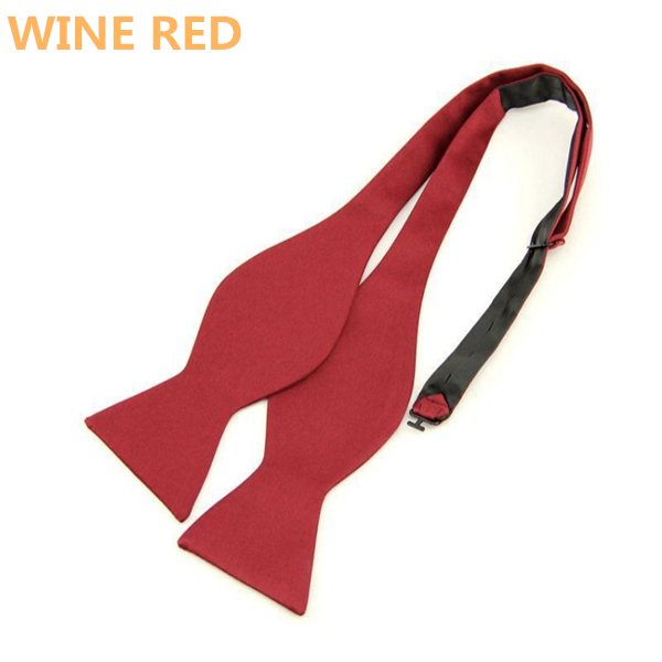 Fashion Men's Plain Gourd Neckwear Self Bow Ties Hand DIY Butterfly Cravat Solid Bowtie For Adult