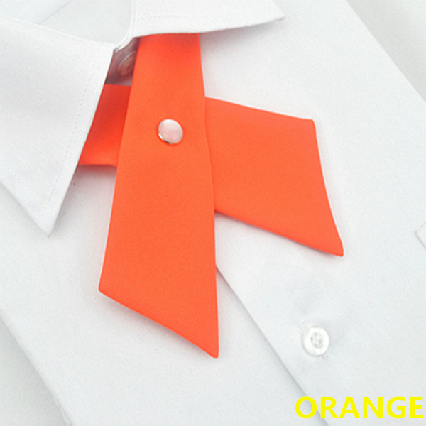 Men Solid Business Casual Cross Bow Ties Dress Ajustable Metal Collar Cross Solid Colour Bowties