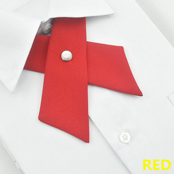 Men Solid Business Casual Cross Bow Ties Dress Ajustable Metal Collar Cross Solid Colour Bowties