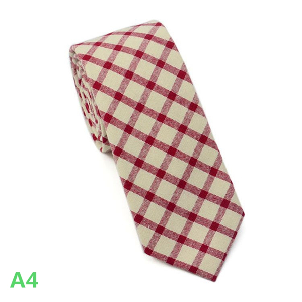 Fashion Men&apos;s Slim Narrow Cotton Neckties For Adult Arrow Girl&apos;s Floral Printing Striped Neck Ties